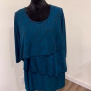 Teal long sleeve top